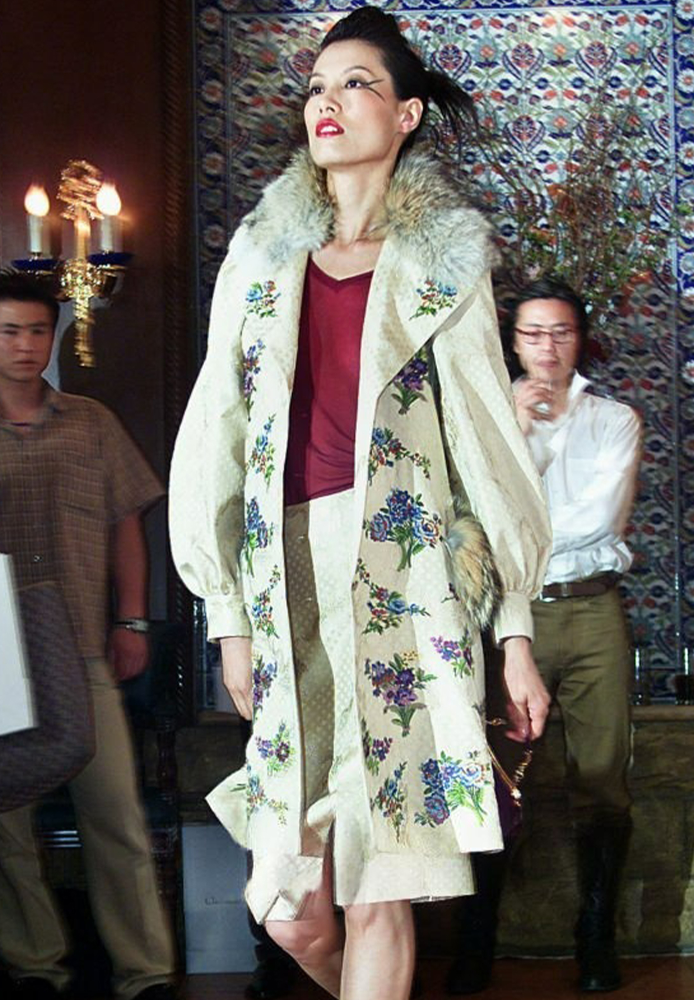 Christian Dior Jacquard Coat With Embroidery