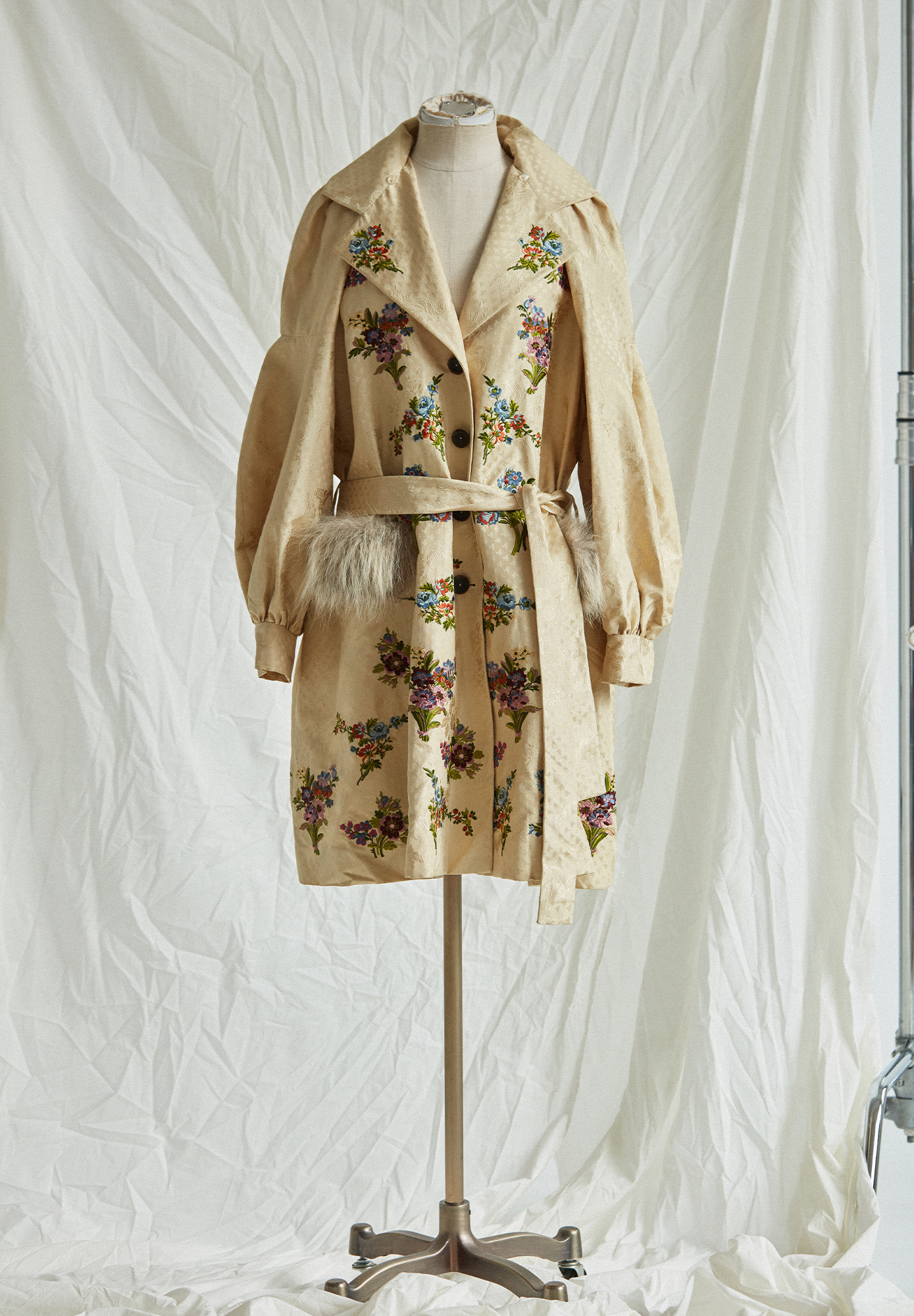 Christian Dior Jacquard Coat With Embroidery