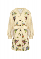 Christian Dior Jacquard Coat With Embroidery