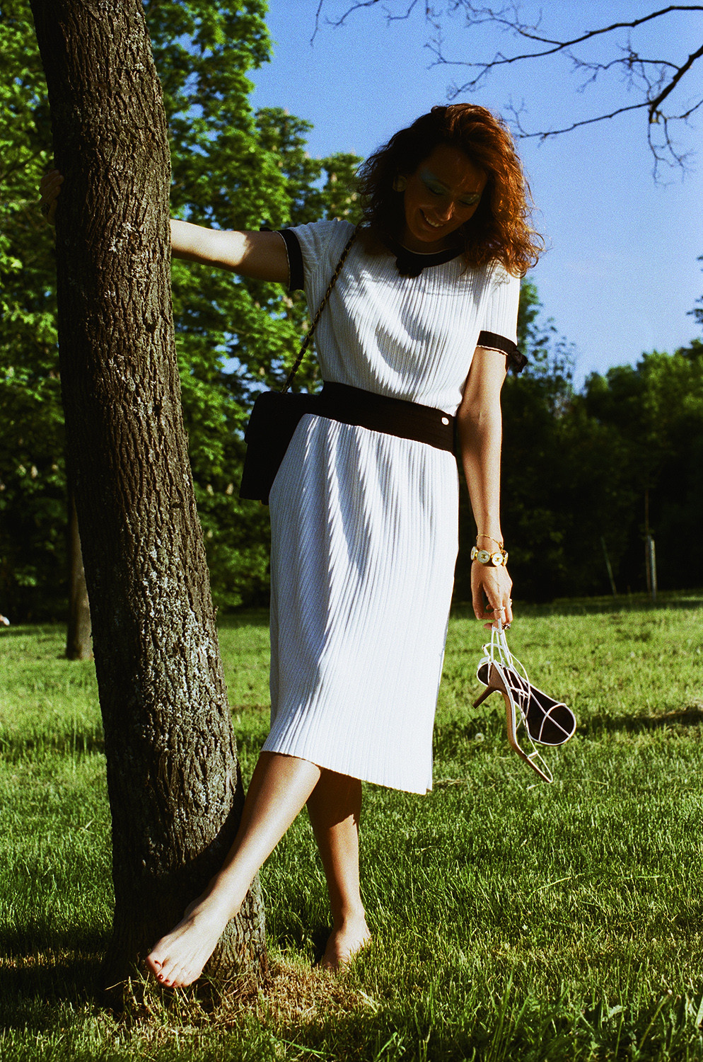 Chanel White Dress with Bows