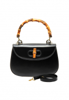 Gucci Black Mini Bamboo Handbag