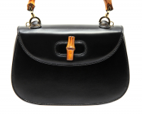 Gucci Black Mini Bamboo Handbag
