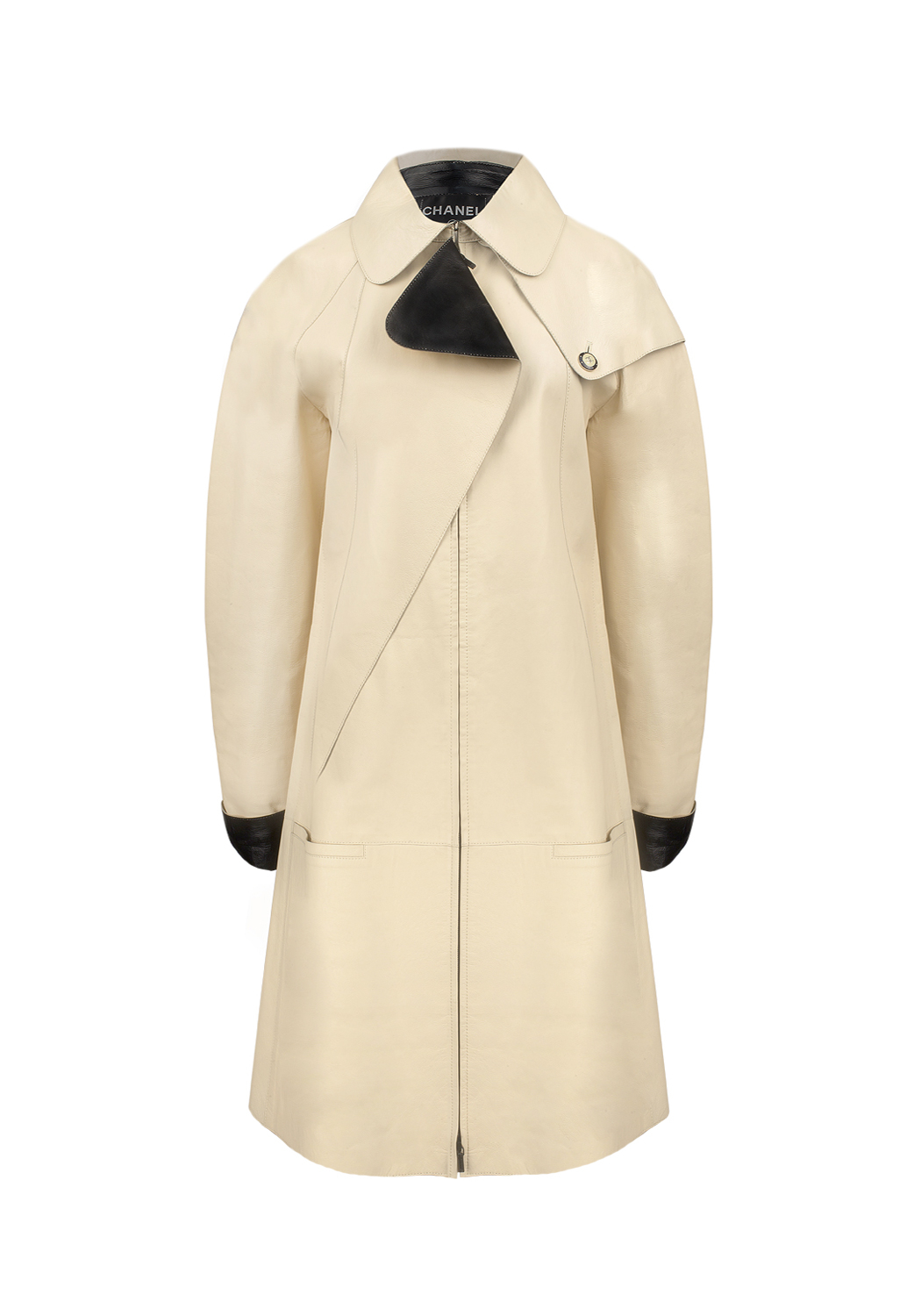 Chanel Beige Leather Coat