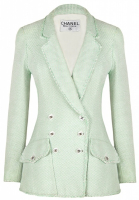 Chanel Mint Green Tweed Jacket
