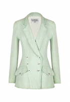 Chanel Mint Green Tweed Jacket