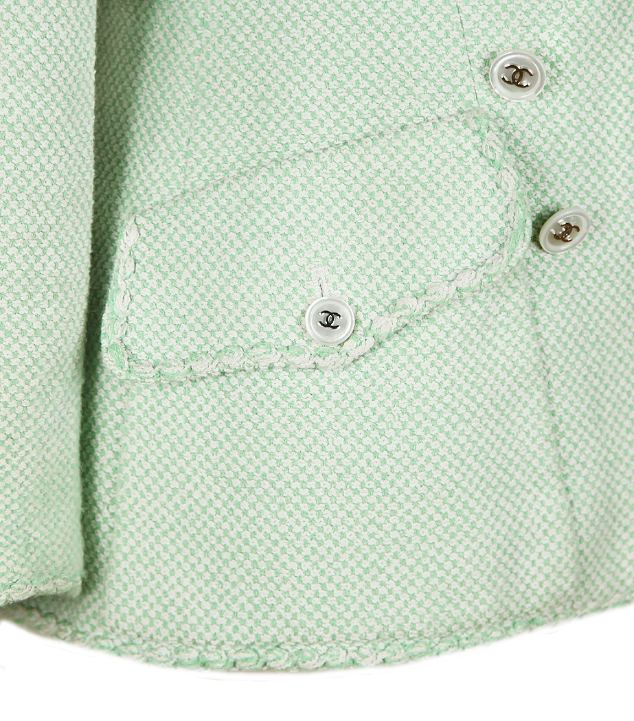 Chanel Mint Green Tweed Jacket