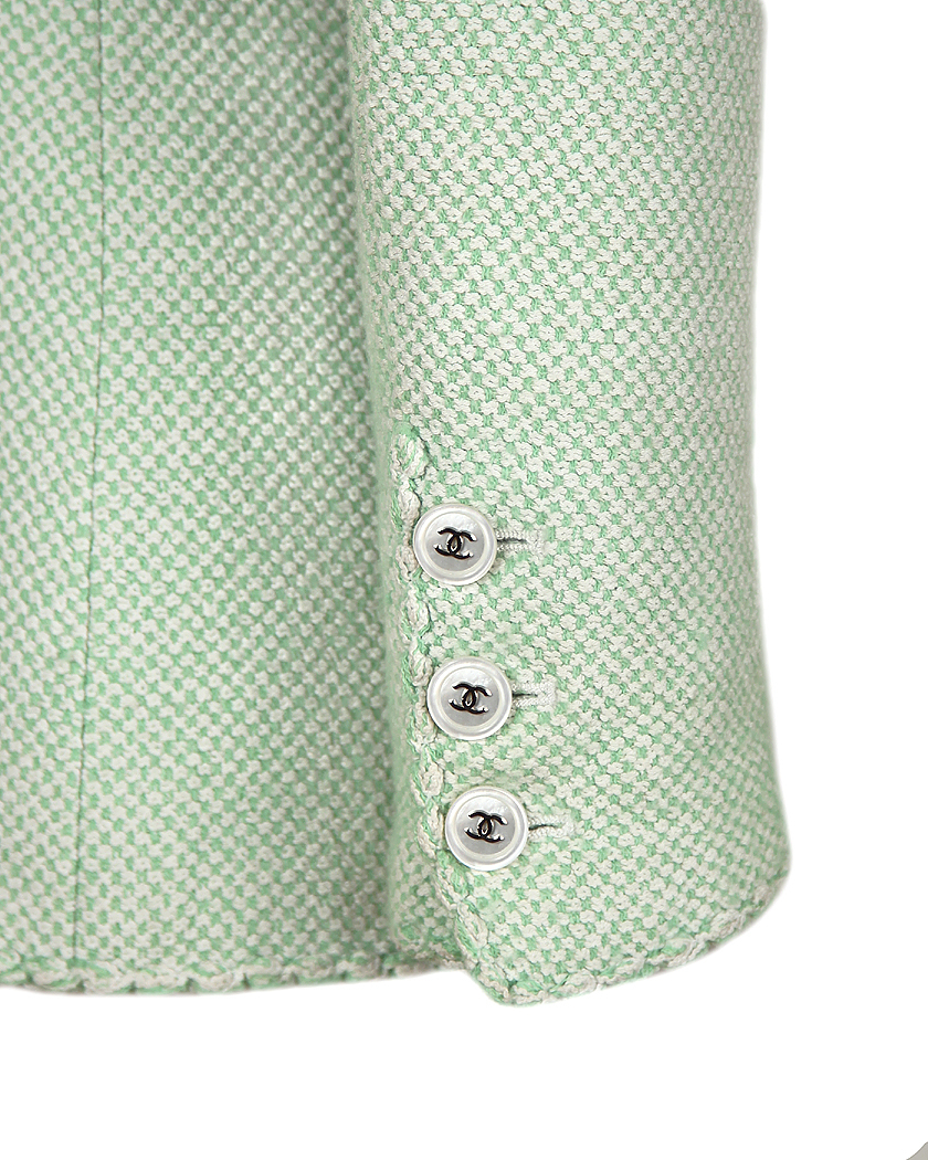 Chanel Mint Green Tweed Jacket