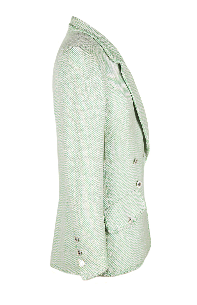 Chanel Mint Green Tweed Jacket