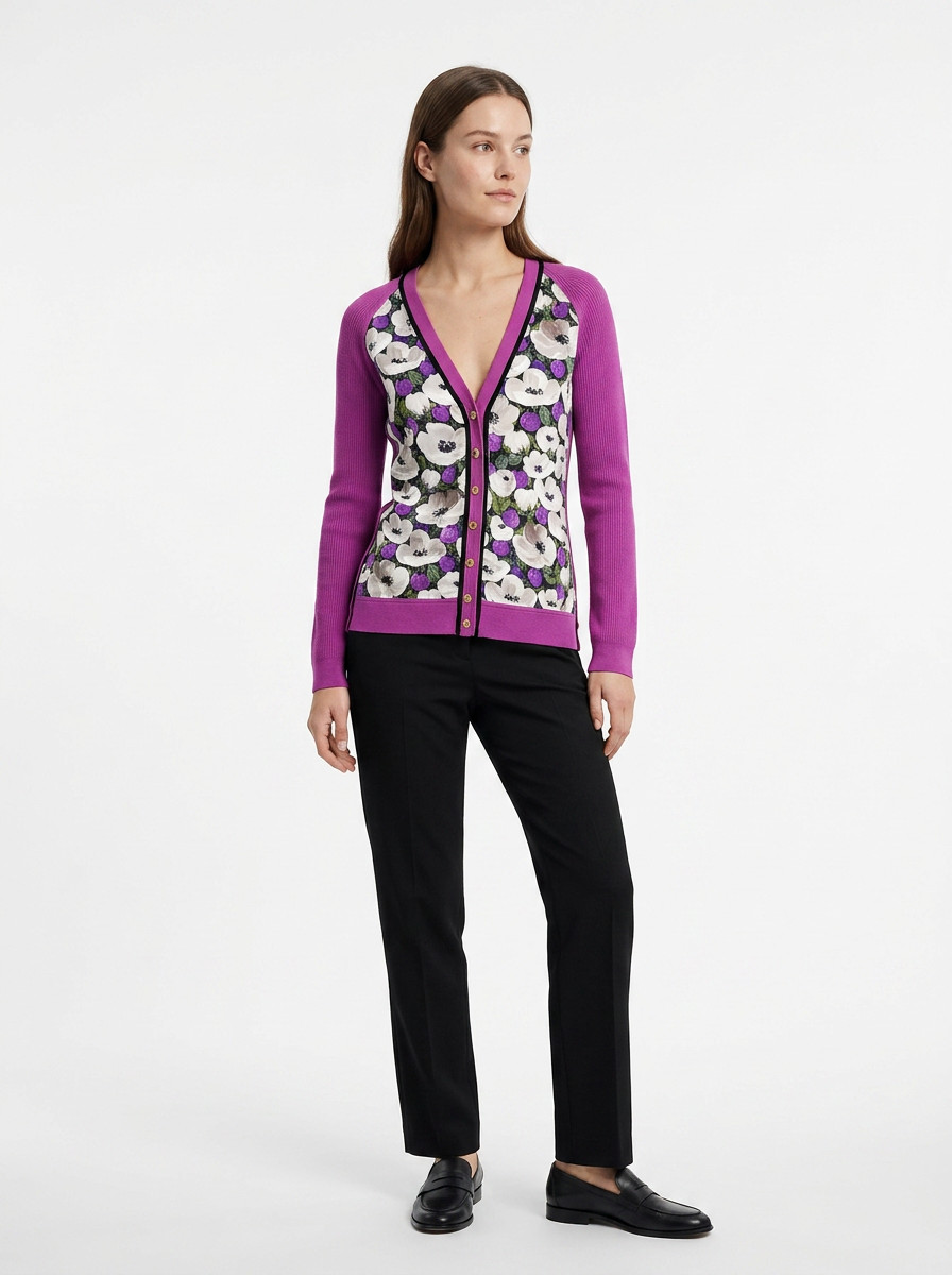 Louis Vuitton Floral Print Cardigan