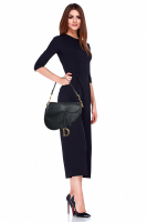 Christian Dior Black Saddle Bag