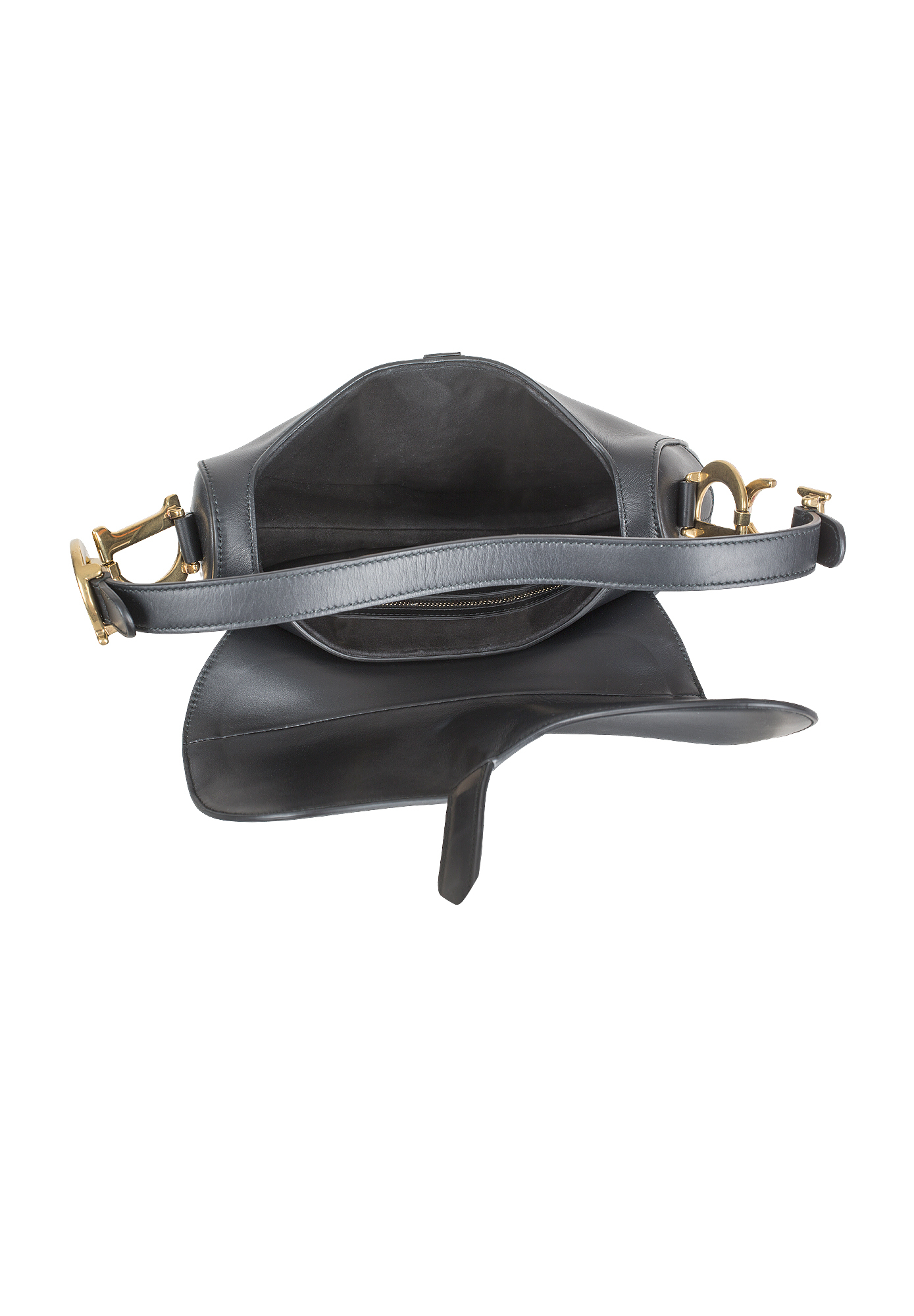 Christian Dior Black Saddle Bag