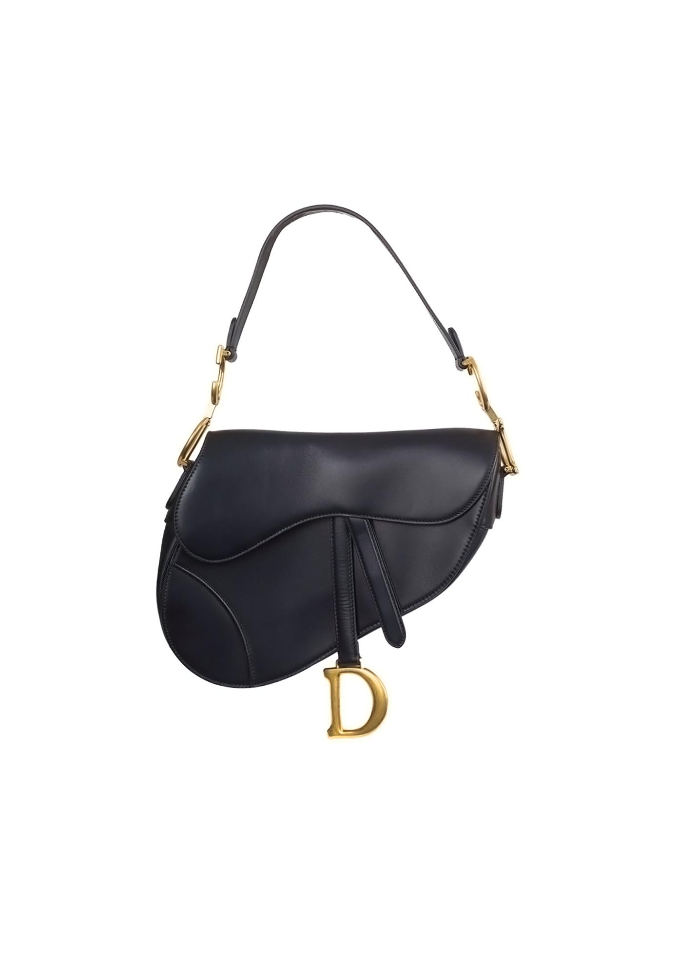 Christian Dior Black Saddle Bag
