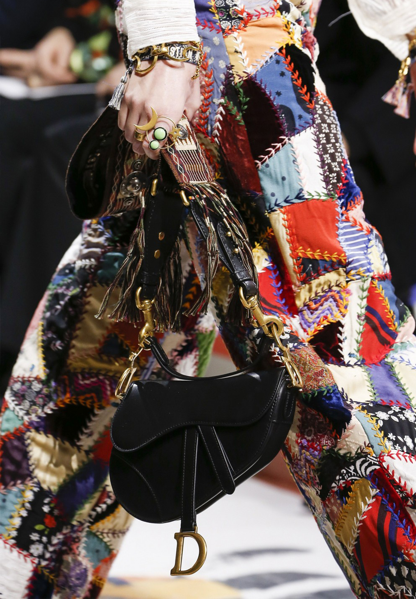 Christian Dior Black Saddle Bag