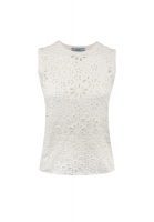 Prada White Floral Top