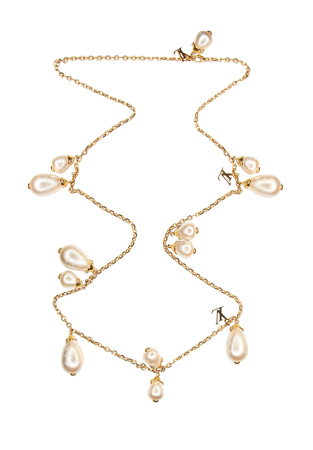 Louis Vuitton Pearl Logo Necklace