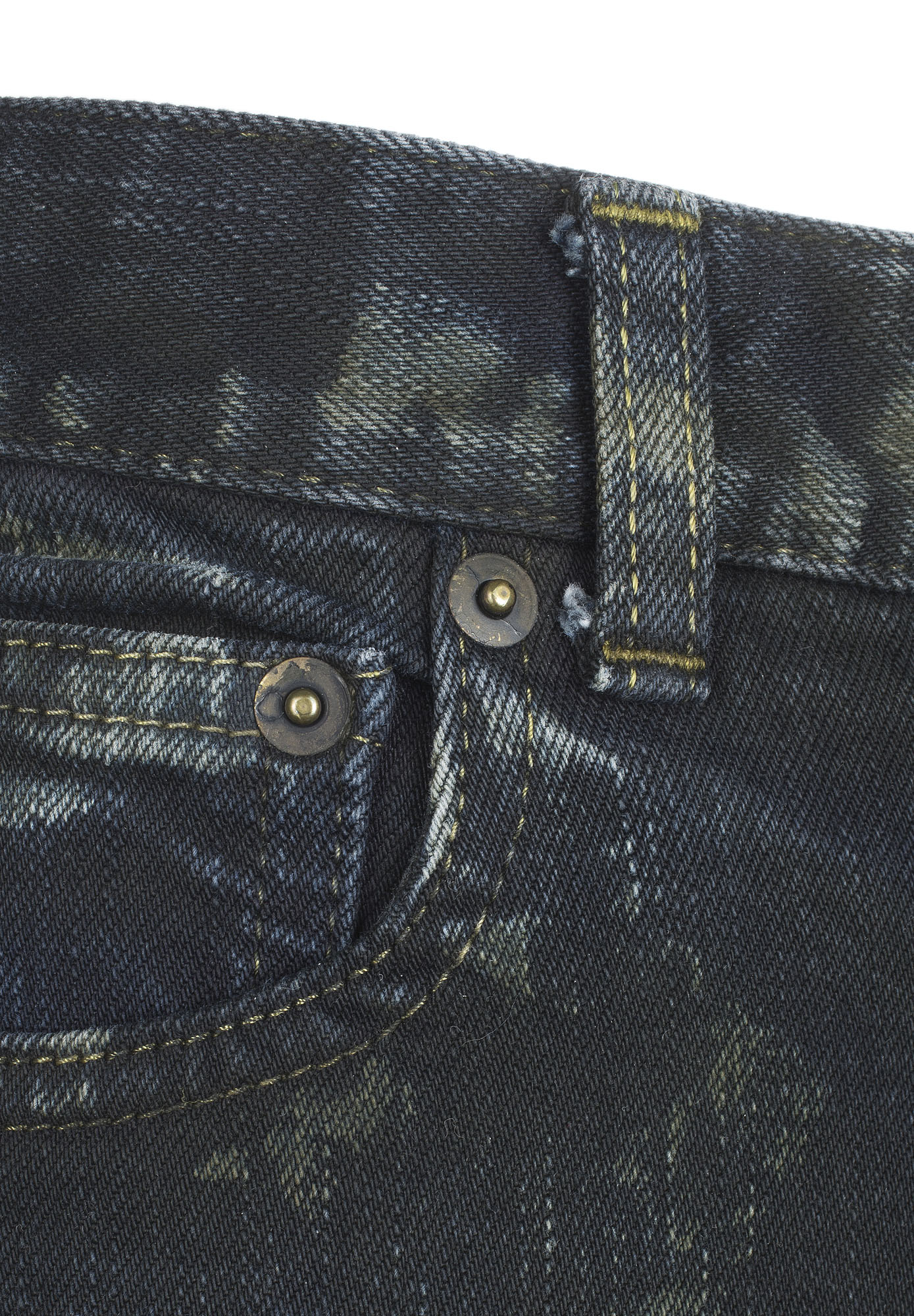 Saint Laurent Black Distressed Jeans