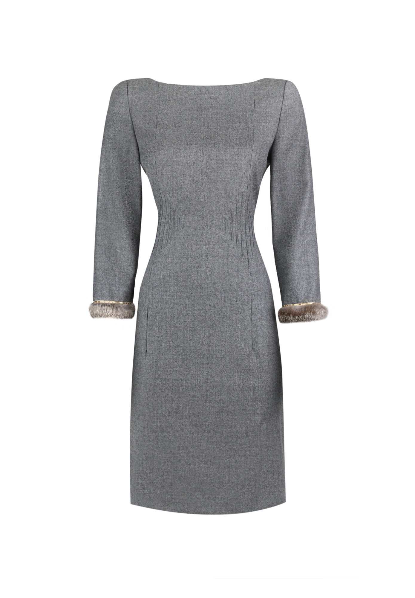 Valentino Gray Cashmere Dress
