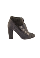 Chanel Grey Heel Boots