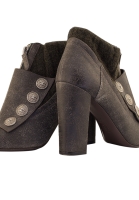 Chanel Grey Heel Boots