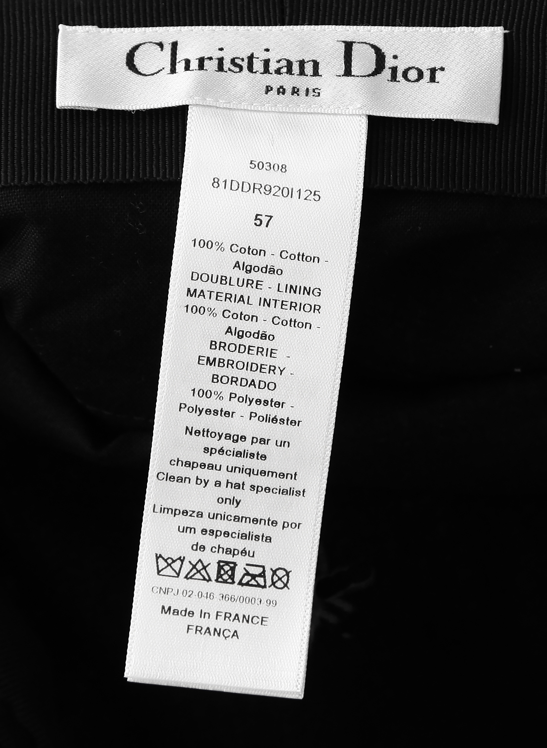 Christian Dior Inscriptions White Cap