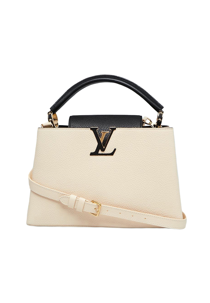 Louis Vuitton Capucines Black and Beige Bag