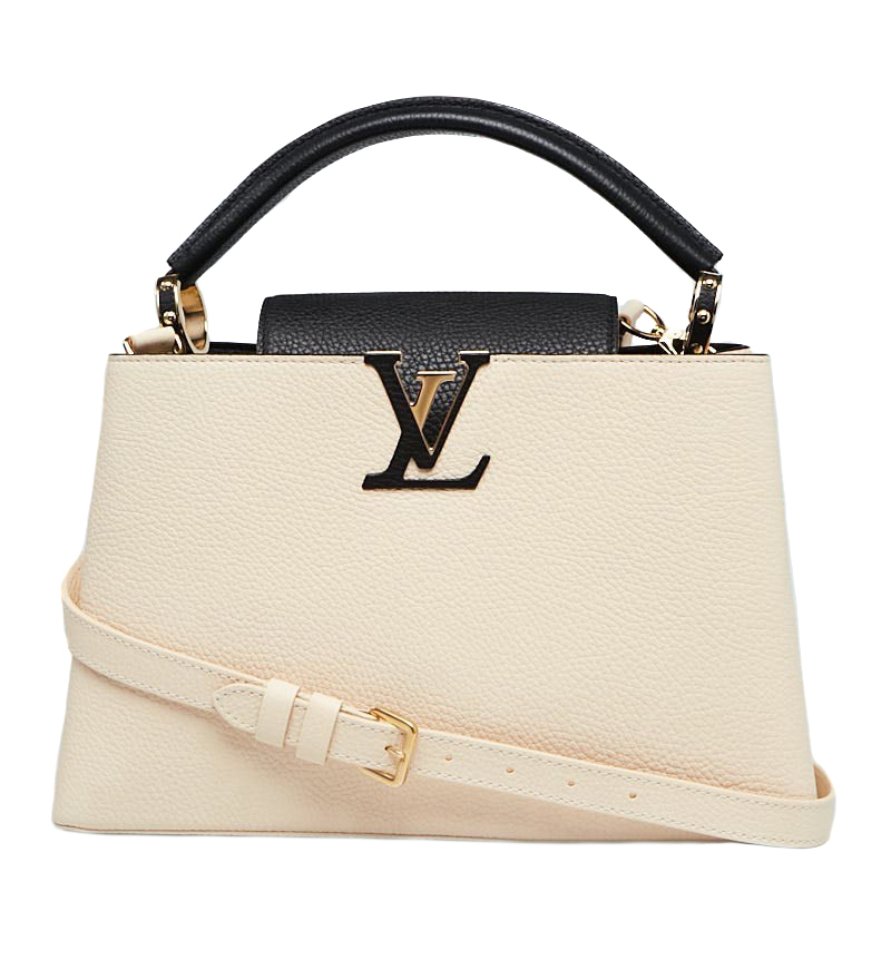 Louis Vuitton Capucines Black and Beige Bag