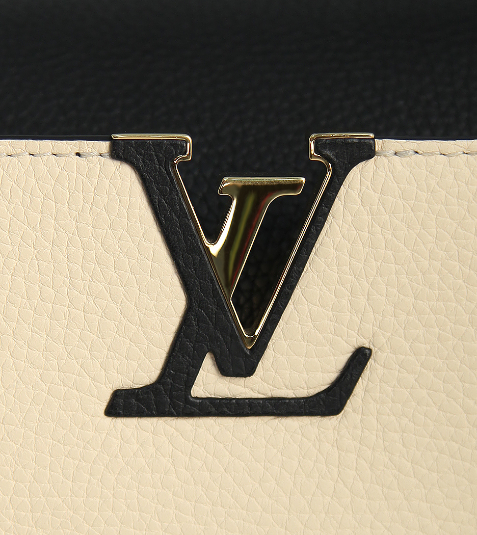 Louis Vuitton Capucines Black and Beige Bag