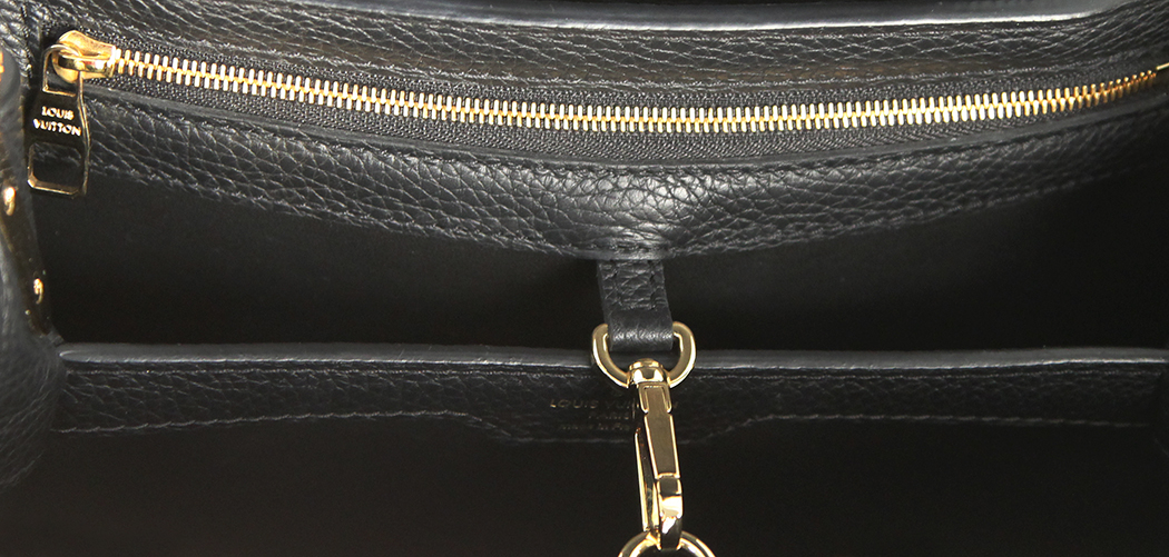 Louis Vuitton Capucines Black and Beige Bag