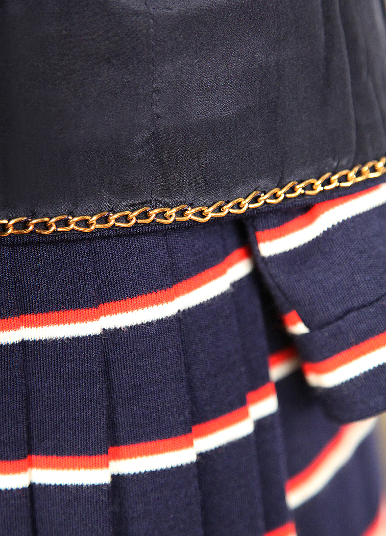 Chanel Haute Couture Striped Jersey Suit