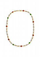 Chanel Chain Necklace With Gripoix Crystals