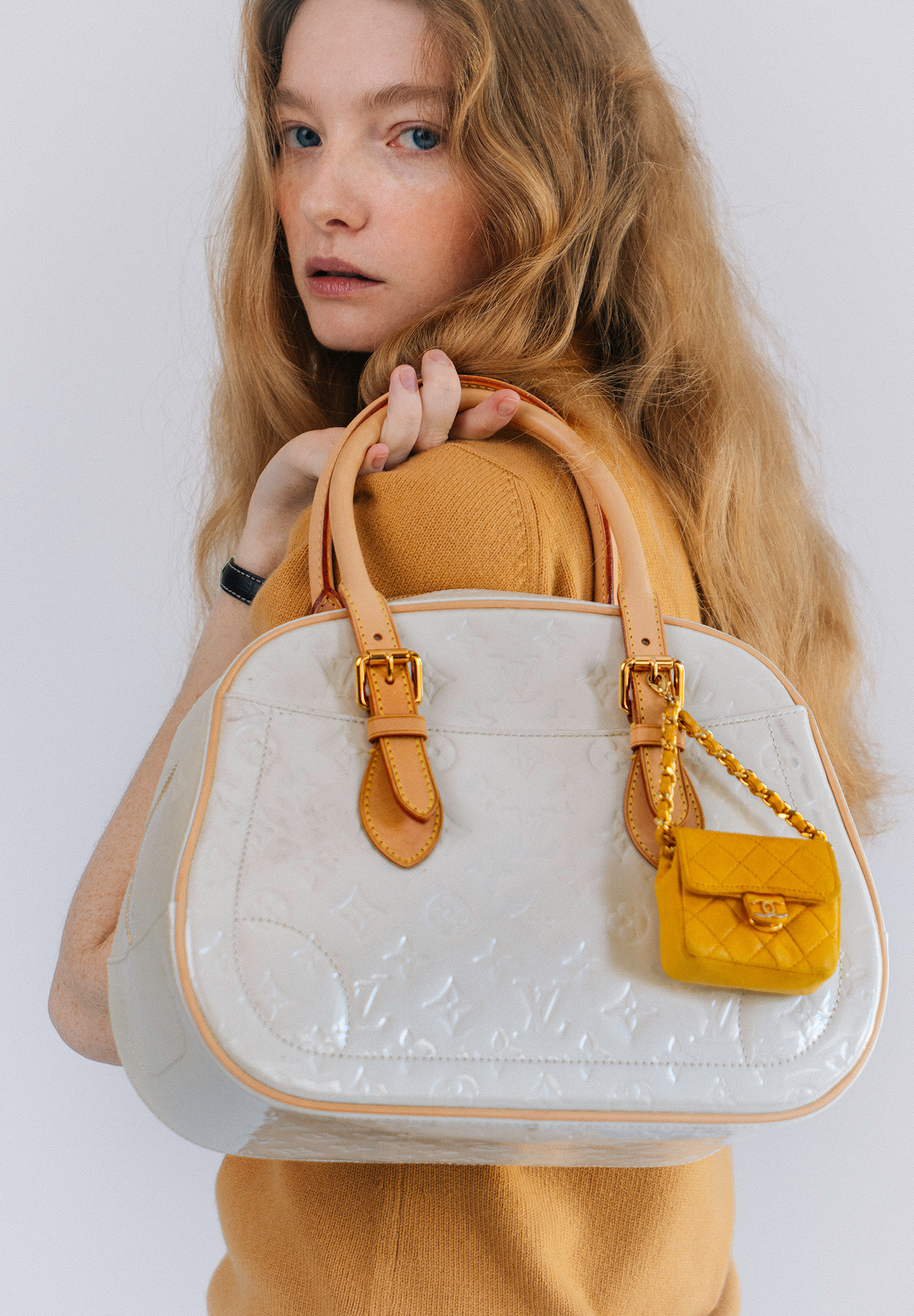 Louis Vuitton Summit Drive Perle Monogram Vernis Bag