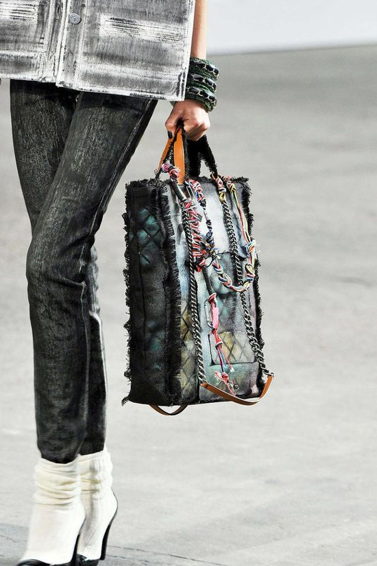 Chanel Graffiti Multicolor Canvas Tote Bag