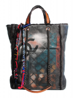 Chanel Graffiti Multicolor Canvas Tote Bag