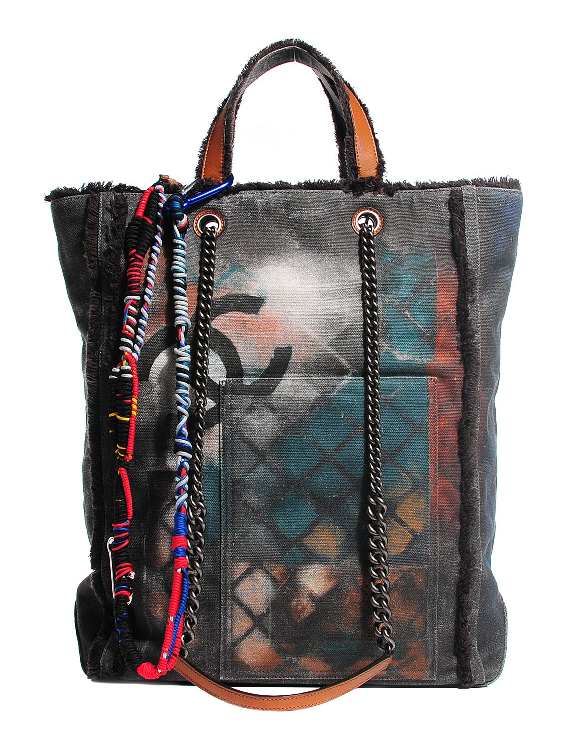 Chanel Graffiti Multicolor Canvas Tote Bag