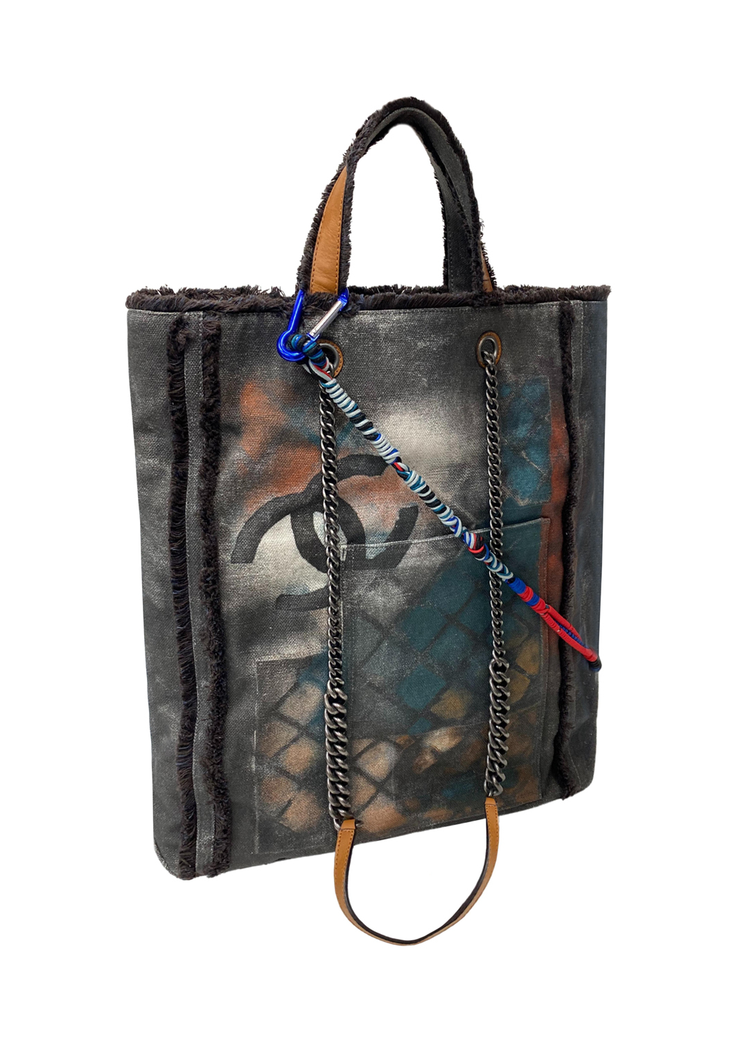 Chanel Graffiti Multicolor Canvas Tote Bag
