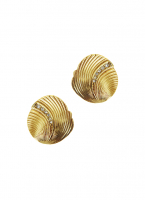 Christian Dior Shell Clip-On Earrings