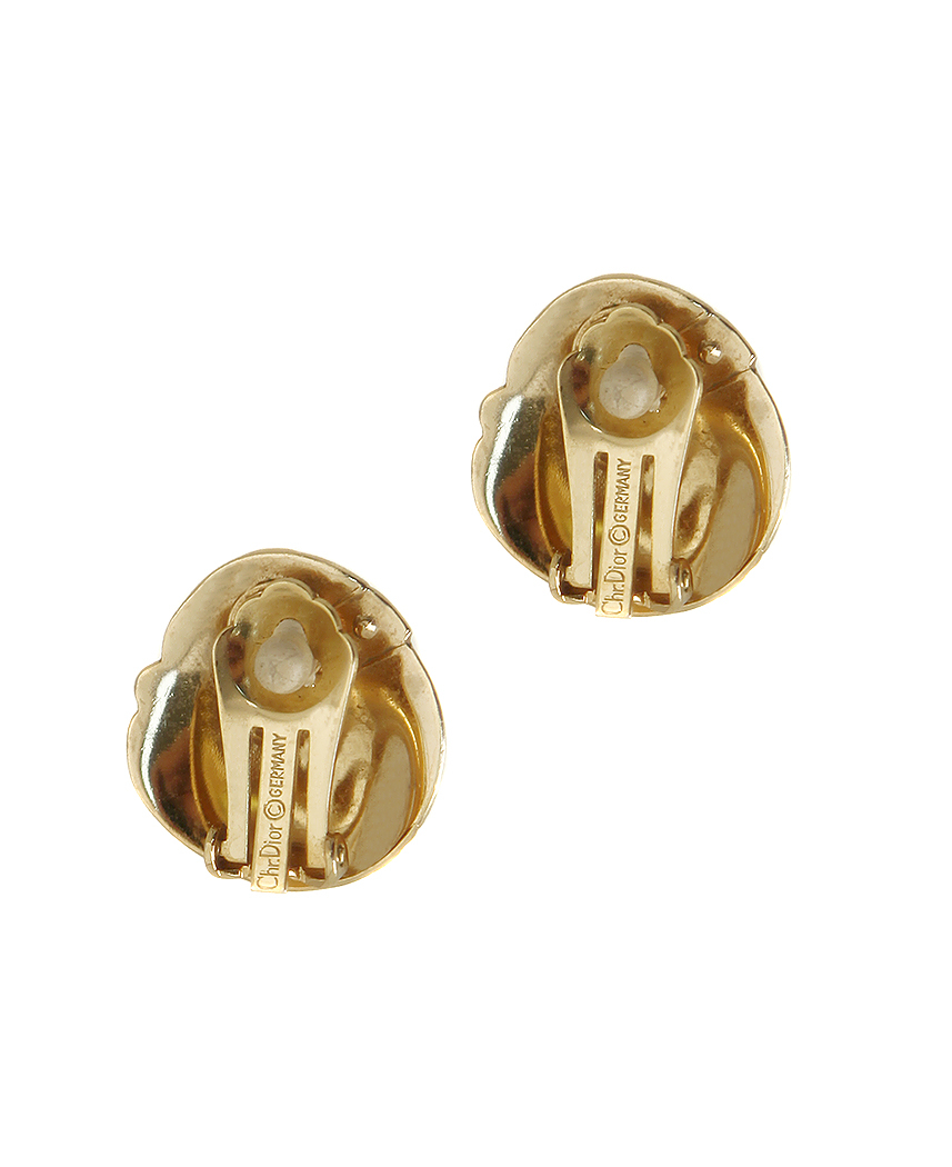 Christian Dior Shell Clip-On Earrings