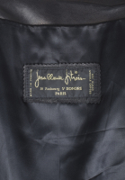 Jean-Claude Jitrois Black Leather Jacket With Fur Trim