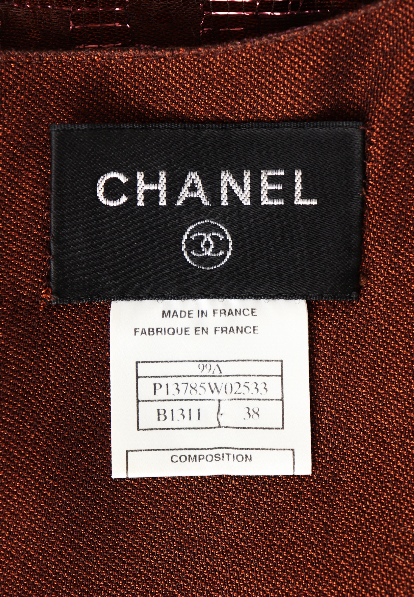 Chanel Brown Evening Gown