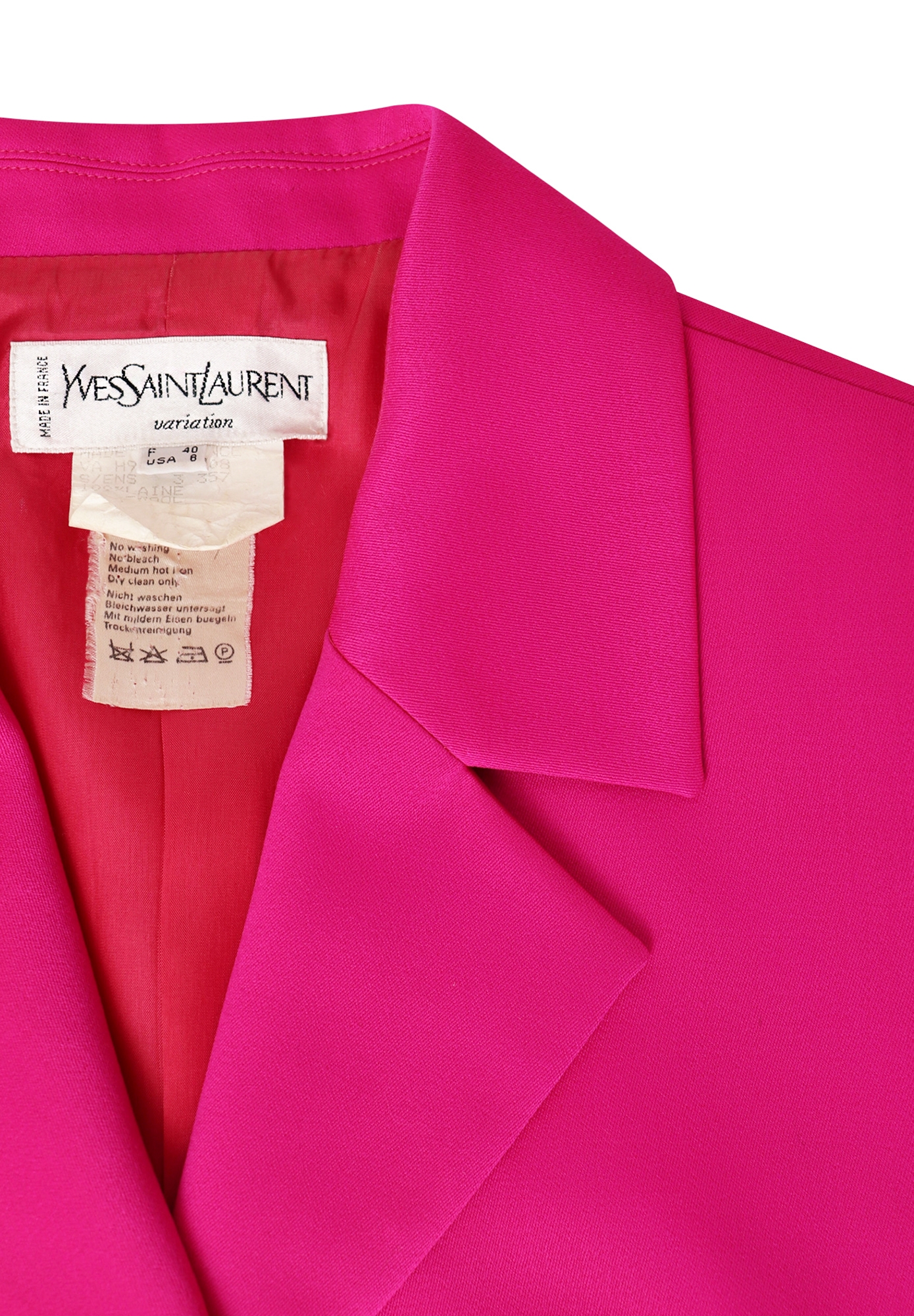 Yves Saint Laurent Bright Pink Suit