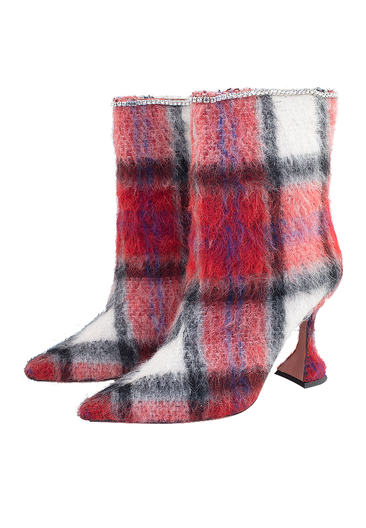 Amina Muaddi Red Boots