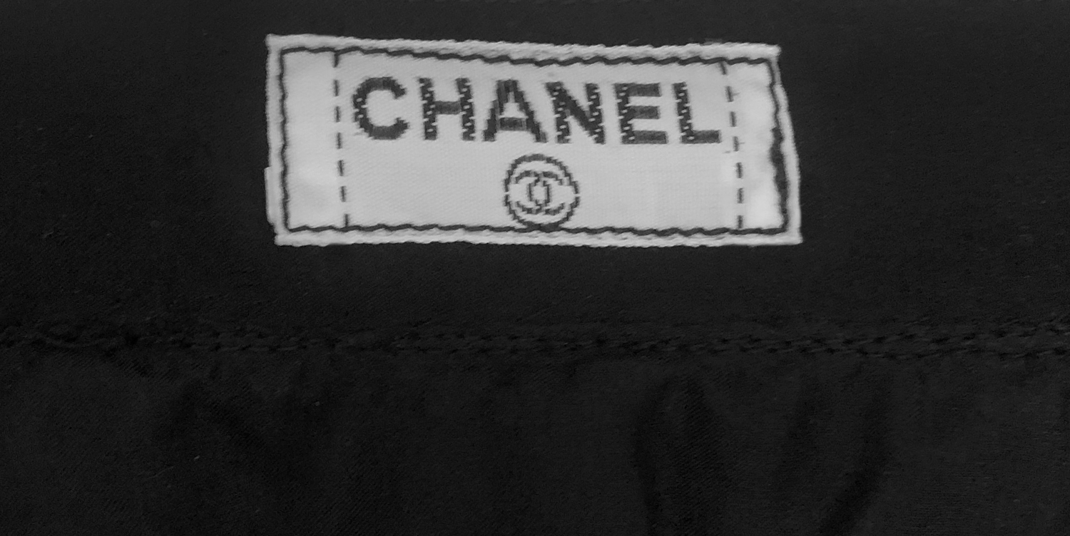 Chanel Black Pleated Skirt