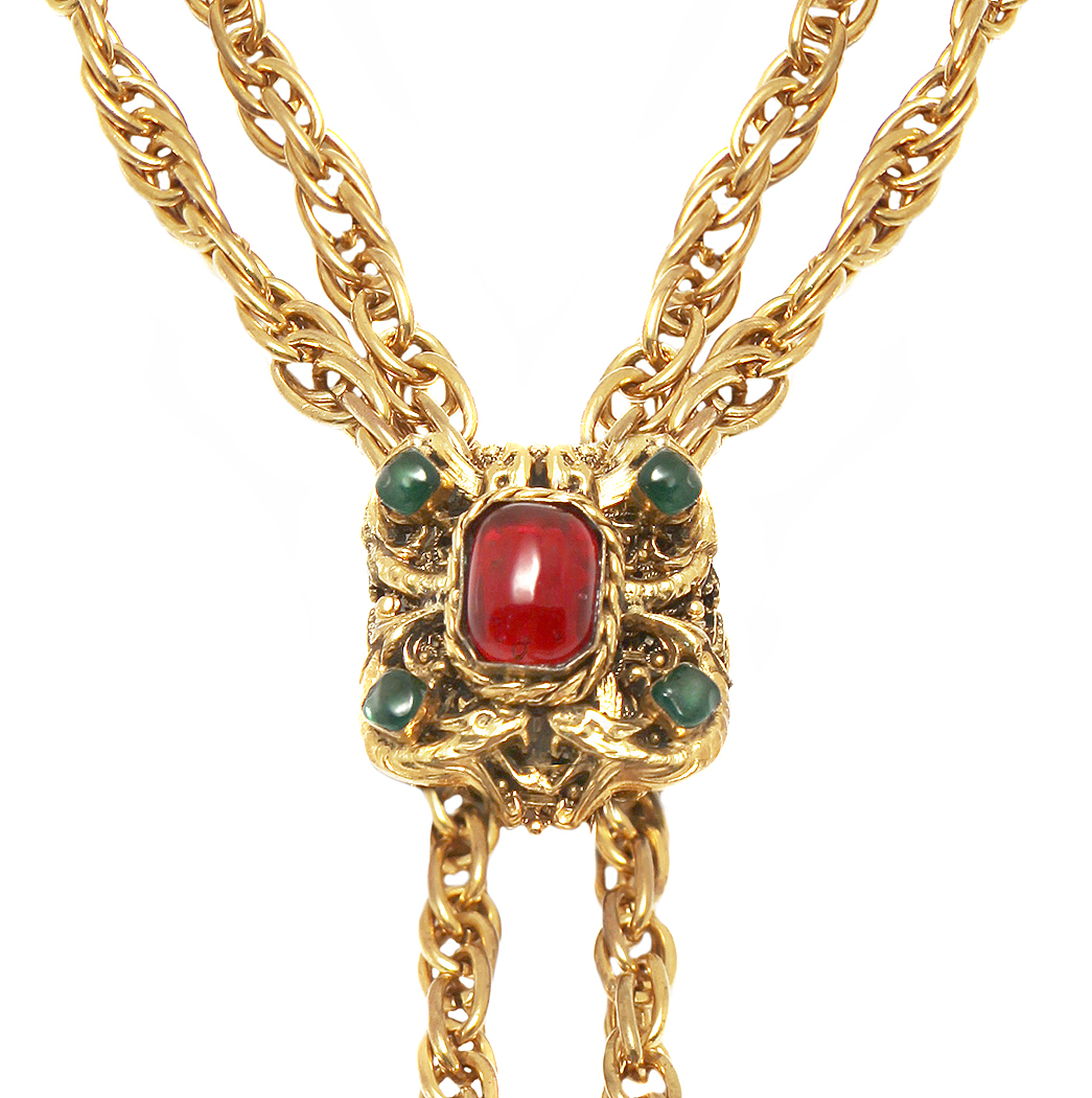 Chanel Luxurious Gripoix Crystals Necklace