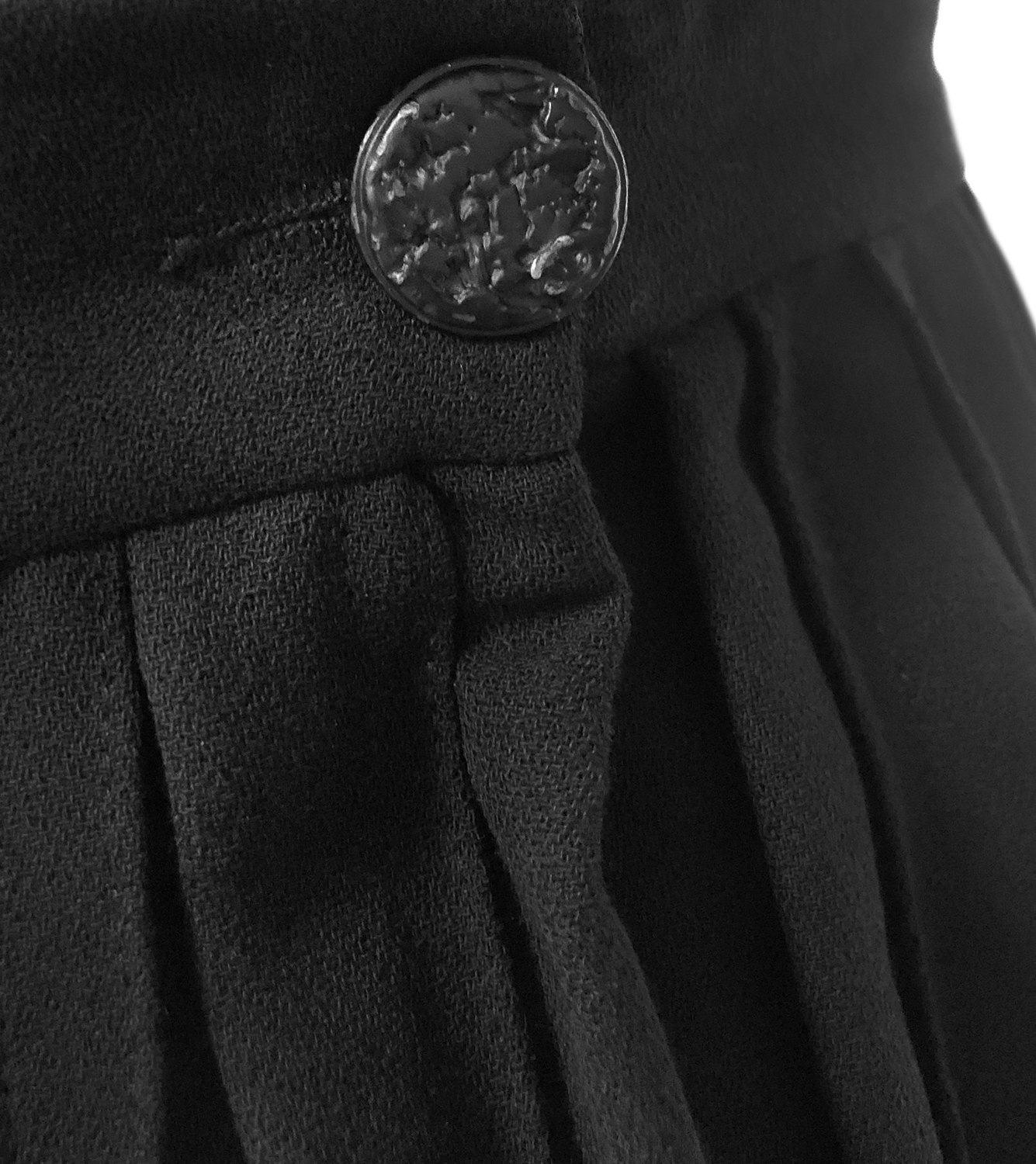 Chanel Black Pleated Skirt