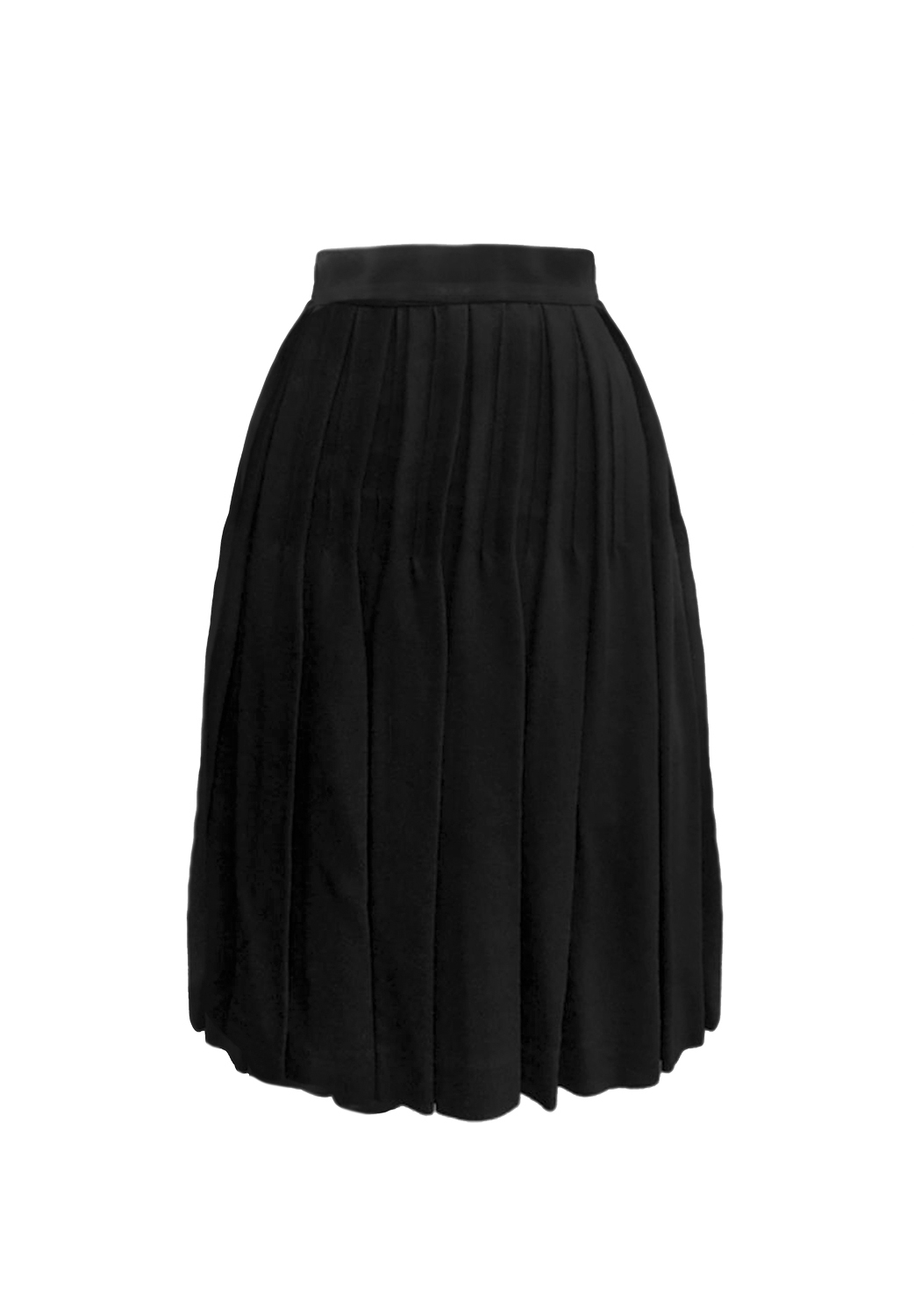 Chanel Black Pleated Skirt