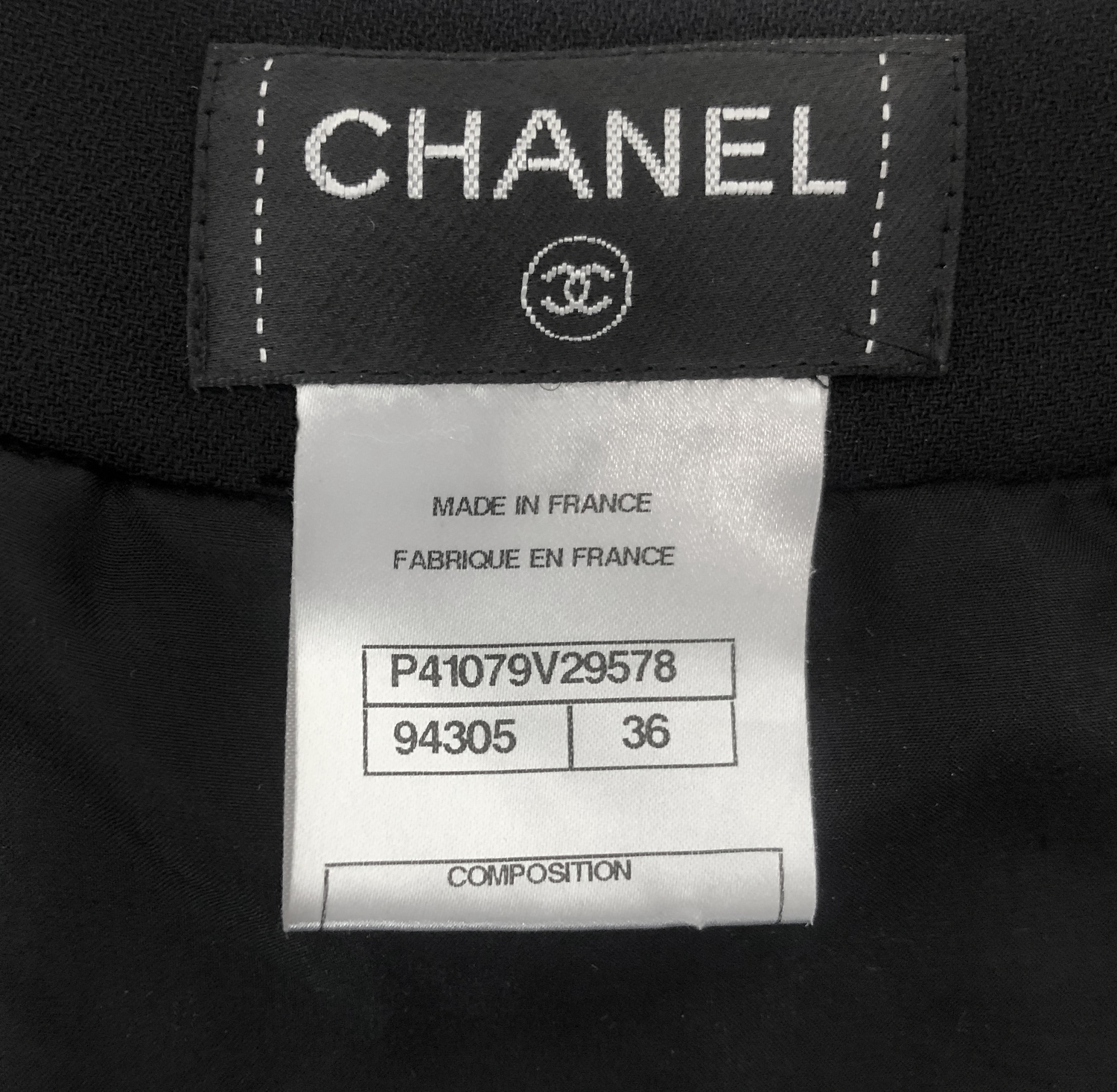 Chanel Black Pleated Skirt
