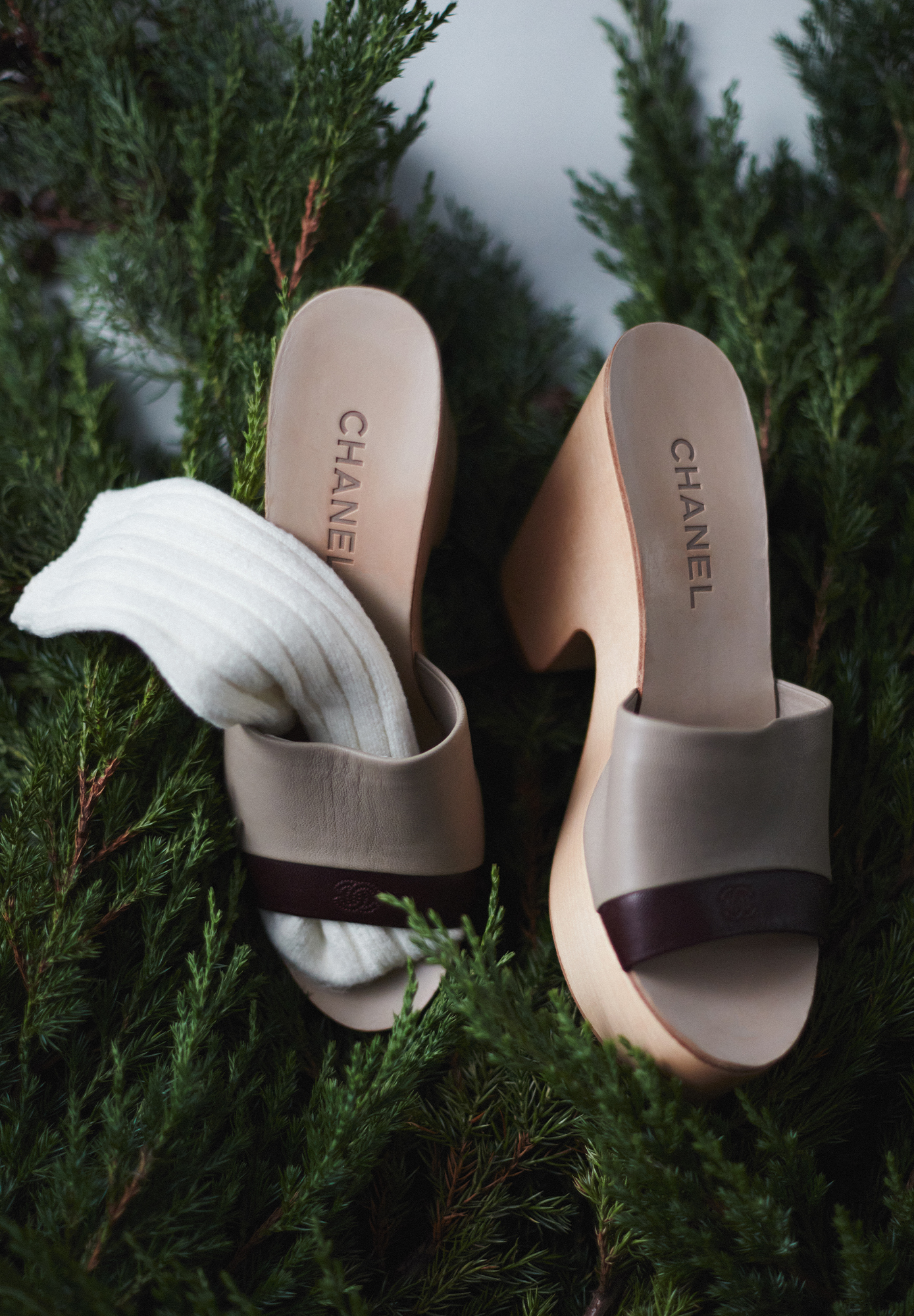 Chanel platform sandals