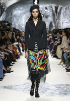 Christian Dior Black Skirt With Embroidery