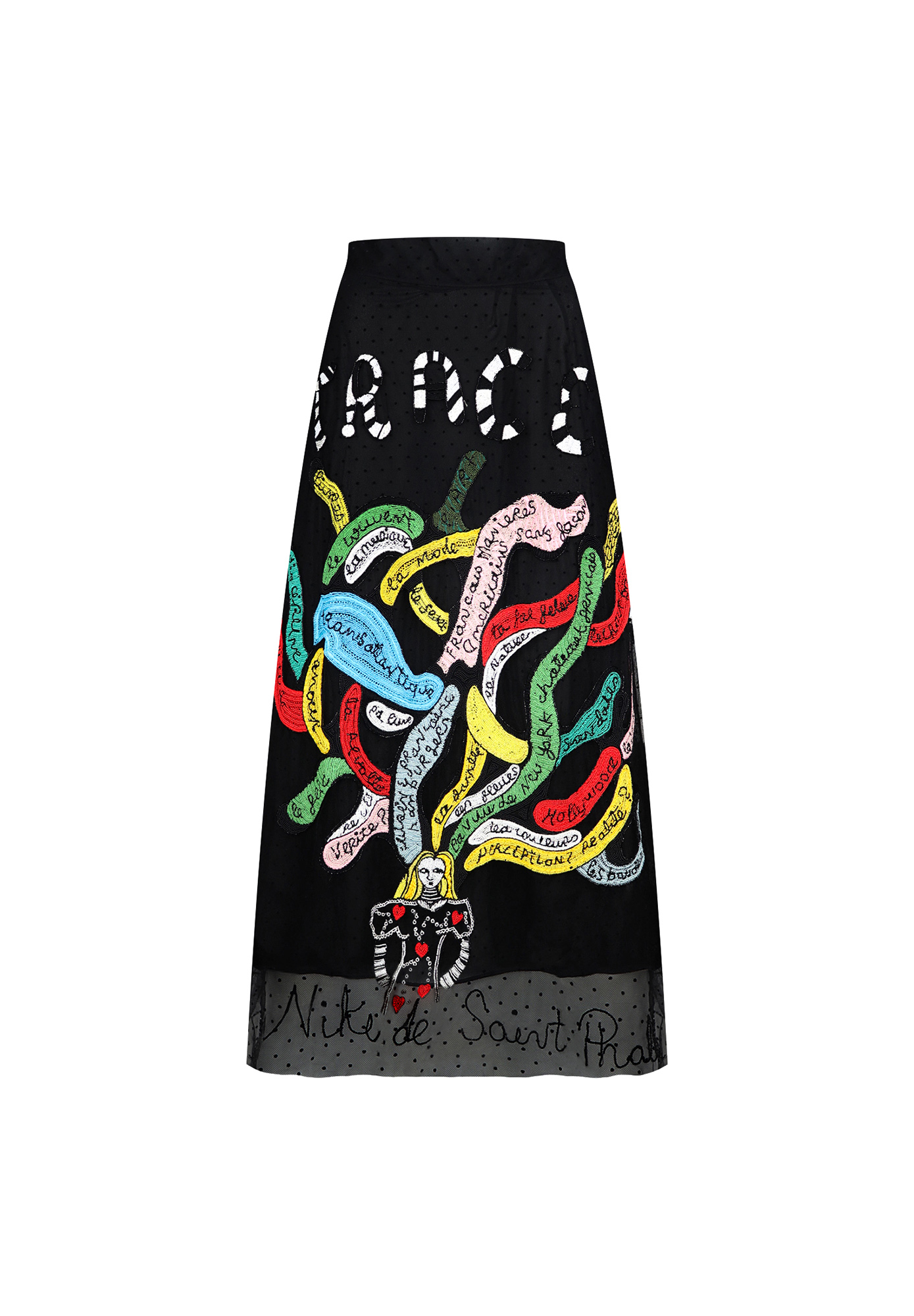Christian Dior Black Skirt With Embroidery