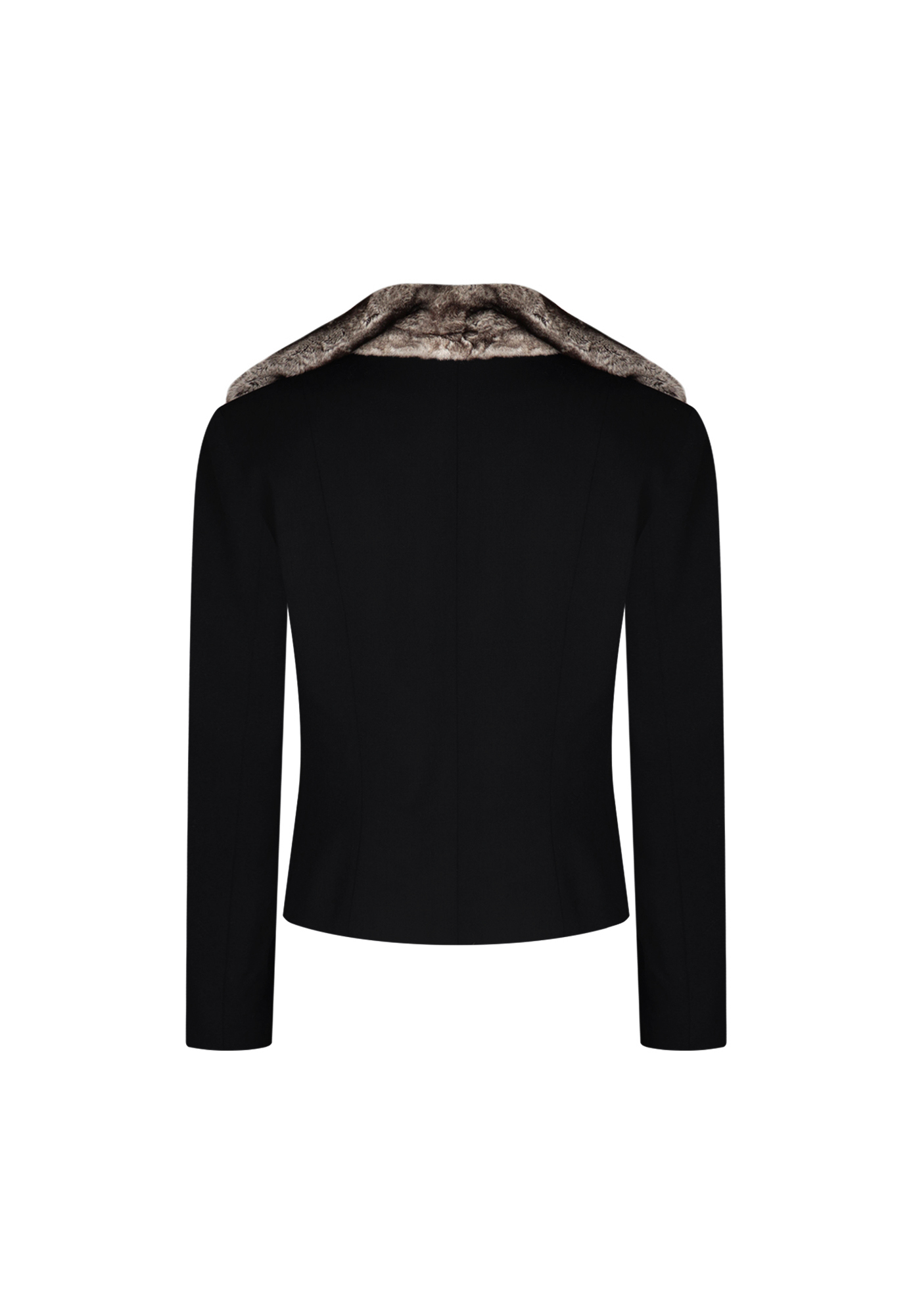 Christian Dior Cropped Jacket With Fur Collar